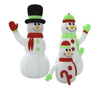 Familia De Muñecos De Nieve Inflables Con Led 360 Cm Vidaxl