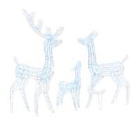 Familia De Renos De Navidad Acrílico 300 Leds Blanco Frío Vidaxl