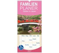 Familienplaner 2027 - Gärten in Japan mit 5 Spalten (Wandkalender, 21 x 45 cm) CALVENDO: Eine Entdeckungsreise durch japanische Gärten von Kyoto bis Tokio