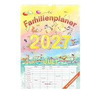 Familienplaner Cartoon 2027: Familienplaner Cartoon 2027 - Familienkalender A3 (29,7x42 cm) mit 6 Spalten, Ferienübersicht, deutschem Kalendarium & ... ideal für Familienorganisation