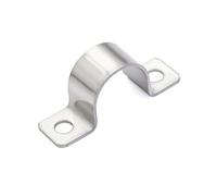 FamlTol 20 Pcs Abrazaderas Para Tubos Clip De Tubo De Silla De Montar 2 Agujero Abrazadera De Tubo En Forma De U Para TuberíAs De Agua, TuberíAs De Gas Y FijacióN De Cables Ø 16 mm.
