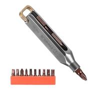 FANAUE Destornillador de bolsillo pequeño EDC de titanio con múltiples bits, kit profesional de herramientas de reparación magnéticas, juego de destornilladores de precisión mini 10 en 1, herramienta