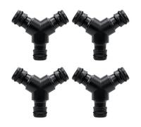 FangBoJie 4 unidades de distribución de manguera de jardín en Y, 1/2 pulgadas, doble conector de manguera, conector de manguera de jardín, distribuidor de manguera, extensión de acoplamiento