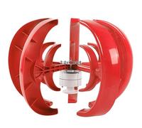 FANGQMM Aparato de Energía Eólica de 3000w 12v 24v 48v Farol Vertical Linterna Roja, con Controlador, Generador de Energía Eólica para Uso Doméstico Aerogenerador Vertical 24V