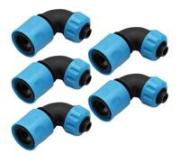 Fangxuee Conector Rápido de Codo de 90 Grados de 16 mm ABS para Manguera de Lavado de Autos y Riego de Jardín, Conector de Grifo de Conexión Rápida