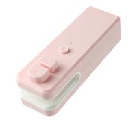 Fangxuee Máquina Selladora Pequeña para Snacks, Laminadora de Bolsas de Plástico para Uso Doméstico, para Conservación de Alimentos, Sellado Al Vacío, Color Rosa.