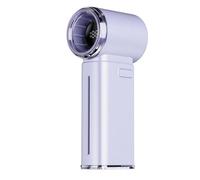 Fangxuee Mini Ventilador Digital Portátil con 199 Niveles de Velocidad, Refrigeración por Vapor de Hielo, Recargable por USB, Pantalla Inteligente para Exteriores. A