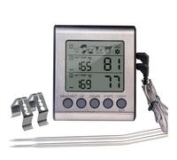 Fangxuee Termómetro Digital para Carne de Exterior con Doble Sonda para Cocinar en Barbacoa y Horno con Pantalla LCD Grande para Cocina.