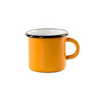 FANMEX - Fantastik - Taza acero esmaltado estilo vintage 8 cms (400 ml) - Calidad máxima (Mostaza)