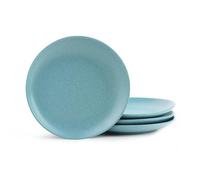 Fanquare - Juego de 4 platos de postre (porcelana), color verde mate para pasta, ensalada, aperitivo, fruta, aperitivo, aperitivo, apto para lavavajillas y microondas