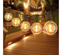FANSANMY Guirnalda Luces Exterior, 18M/60FT G40 Luces de Cadena para Exteriores, con 30+1 Bombillas LED G40 de Globo, IP45 Jardin Impermeables para Patio,Trasero, Boda, Fiesta, Exterior