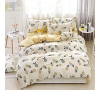 Fansu Juego de Ropa de Cama 3 Piezas Poliéster Microfibra Ocio Estilo Juego de Fundas de Edredón Incluye 1 Funda Nórdica y 2 Funda de Almohada (Cama 150/160-220x240cm,Piña)
