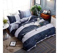 Fansu Juego de Ropa de Cama de 4 Piezas Elegante Juego de Fundas de Edredón Incluye 1 Funda Nórdica y 1 Sábana encimera 2 Funda de Almohada (140x200cm,Musica a Rayas)