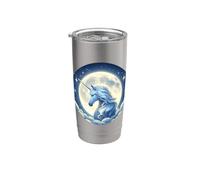 Fantasía Arco Iris Unicornio Caballo Abanicos Unicornlover Vaso térmico de acero inoxidable de doble pared