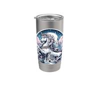 Fantasía Arco Iris Unicornio Caballo Abanicos Unicornlover Vaso térmico de acero inoxidable de doble pared