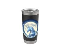 Fantasía Arco Iris Unicornio Caballo Abanicos Unicornlover Vaso térmico de acero inoxidable de doble pared
