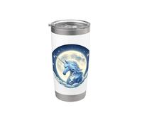 Fantasía Arco Iris Unicornio Caballo Abanicos Unicornlover Vaso térmico de acero inoxidable de doble pared