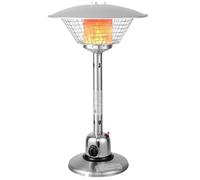 FANTASK Calefactor de terraza, foco eléctrico de pie con 4000 W de potencia calorífica y base pesada para mesa, calefactor portátil con protección antivuelco y sobrecalentamiento, para jardín, terraza