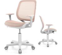 FANTASK Silla de Escritorio ergonómica para niños, Altura Regulable 43-55 cm, Silla giratoria de 360 ° con Respaldo y reposabrazos, Silla de Oficina con 5 Ruedas bloqueables, para niños a Partir de 6
