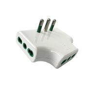 Fanton Adaptador de Ahorro de Espacio de Enchufe Grande 16 A a 3 enchufes bipaso 10 A/16 A, Color Blanco
