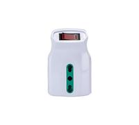 FANTON Adaptador Triple Enchufe Italiano 10 A - 3 Tomas bipaso Italianas 16 A e Interruptor automático de sobrecarga 87315