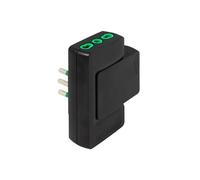 Fanton Adaptador Triple Plano de 10 A, Enchufe Italiano con 3 Tomas bipaso 16 A y rearme Manual, Negro, Paquete de 2