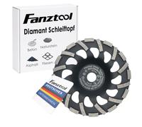 FANZTOOL Disco de diamante 180 x 22,2 mm, modelo H para hormigón, universal, con orificio grande para lijadora