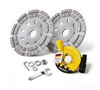 Fanztool HJ125MM / Capucha de extracción de polvo de 180 mm con anillo de cepillo para un molinillo de ángulo, universal