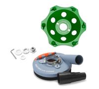 FANZWORK - Campana de extracción para amoladora angular de hormigón | Accesorio de aspiración con adaptador M14, cepillos intercambiables, anillo adaptador reforzado para lijar sin polvo