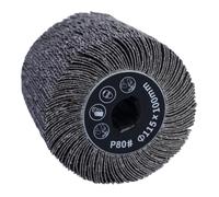 FANZWORK Cepillo de láminas abrasivas para máquina de satinado, 100 mm de ancho - 115 mm de diámetro, grano 80 (papel de lija)
