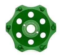FANZWORK PKD - Disco abrasivo de diamante para amoladora angular (125 mm) | 6 segmentos, muela PCD para eliminación de recubrimientos, pegamento, resina epoxi y betún, larga vida útil