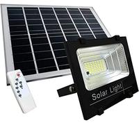 FAR100WSOLAR-N - Foco LED de 100 W SMD, luz blanca con panel solar, sensor y mando a distancia