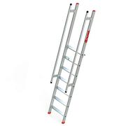 Faraone - Escalera de Apoyo 300.SAS - 7 peldaños - 300x54x20cm - Escalera de Aluminio - Peldaños Antideslizantes - Escalera Ligera - Inclinación 70º - Ideal para Entreplantas y Altillos