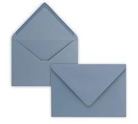FarbenFroh by GUSTAV NEUSER Lot de 50 sobres B6 - 17,5 x 12,5 cm - Gris azul - Cierre húmedo con solapa puntiaguda - 120 g/m² - Para bodas, tarjetas de felicitación, invitaciones B41271-74N-50