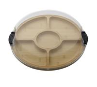 Farberware build-a-board bamboo serving board, round snack board with