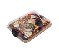 Faberware build-a-board bamboo grazing board, portable snack box with