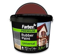 FARBEX Pintura de Caucho Líquido Impermeabilizante - Para Interior y Exterior, Compatible con Hormigón, Metal, Madera y Azulejos, Bote 3,5 kg Rojo marrón - Protege de Humedad y Grietas