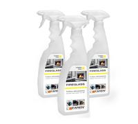 FAREN - Kit de 3 limpiadores para cristales de chimenea y estufa, de alta eficacia para hornos, barbacoas, placas de inducción, chimeneas, 750 ml Faren