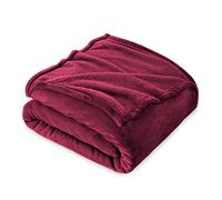 FARFALLAROSSA Manta de Franela Polar para Sofá y Cama 135 Matrimonial, Súper Suave y Acogedora, Oeko-Tex, para Todas Las Estaciones,160 x 210 cm Burdeos