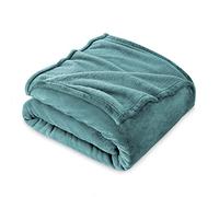 FARFALLAROSSA Manta de Franela Polar para Sofá y Cama 90 Individual, Súper Suave y Cálida, Ligera y Multiusos, Oeko-Tex, 130 x 160 cm Verde Agua