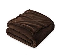 FARFALLAROSSA Manta Grande para Cama 150 y Sofá, Cubrecama de Franela Polar Súper Suave y Cálido para Invierno, Oeko-Tex, 210 x 240 cm Marrón