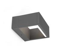 Faro 74450, aplique de pared para exteriores, gris oscuro, metal, IP54, Clase I, 8 W