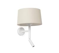 Faro Barcelona 20224-150 - WINDSOR Aplique con lector blanca/lino