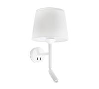 Faro Barcelona 20302-92 - SAVOY Aplique con lector blanca/blanca
