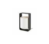 FARO BARCELONA Lámpara de mesa Lula en blanco y negro, 27 cm