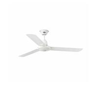 Faro Barcelona 33005 - ECO INDUS Ventilador de techo sin luz, acero, color blanco