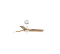 FARO BARCELONA 338051S - HEYWOOD LED S Ventilador blanco/pino 10W SWT