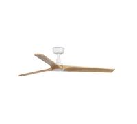 FARO BARCELONA Ventilador techo Heywood M, DC blanco/madera clara