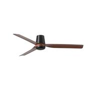 Faro Barcelona Ventilador PUNT TUB M 33831 – negro/madera oscura – DC