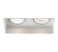 Faro Barcelona 40122 - HYDE SQ 2L Empotrable blanco cuadrado orientable sin marco